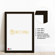 Ash Black Picture Frame Wall Art Photo A1,A2,A3 And All Other Sizes