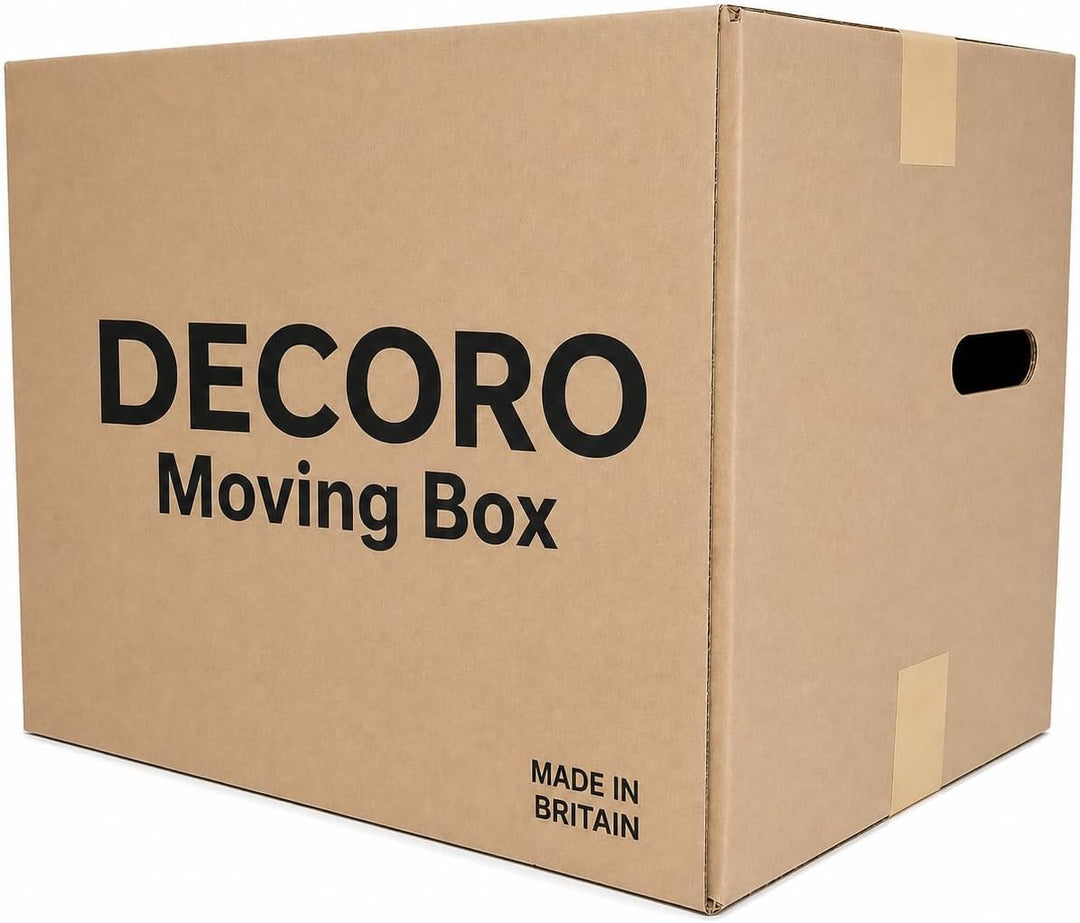 DECORO 10 Pack Large Cardboard Moving Boxes 52x30x30cm (47L)