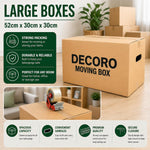 Load image into Gallery viewer, DECORO 10 Pack Large Cardboard Moving Boxes 52x30x30cm (47L)